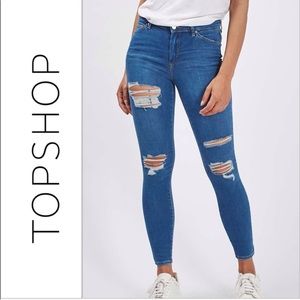 Topshop ripped Leigh jeans W28L30